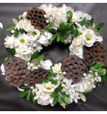 Winter Textured Wreath funerals Flowers